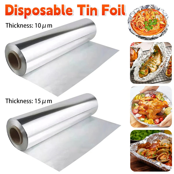 1-5PCS Disposable Tin Foil Paper Food Grade Aluminum Foil Roll Air Fryer Tin Foil Barbecue Oven Baking Paper Kitchen Accessories