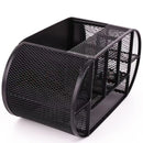 1pc Metal Multifunctional Pen Holder Office Supplies Creative Cool Crafts Desktop Hollow Storage Box