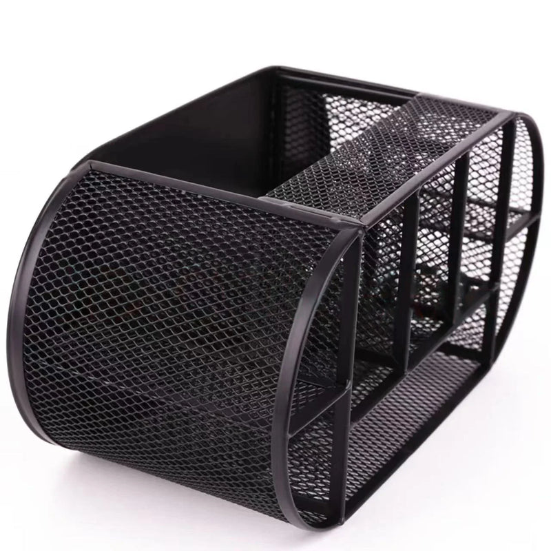 1pc Metal Multifunctional Pen Holder Office Supplies Creative Cool Crafts Desktop Hollow Storage Box