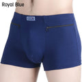 Men's Pockets Underwear Anti-Theft Briefs Boxer Panties Two Zippers Pockets Cotton Underpants Male Boxers Briefs Booty Shorts
