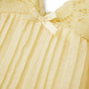Women y2k Fairy Pleated Mesh Sheer Camisole Mini Bowknot Front Spaghetti Strap V-Neck Lace Cropped Tops Clubwear Streetwear