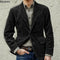 2025 Autumn Winter Men's Coat Jackets Corduroy Casual Suits With Shoulder Pads Fashion Lapel Long-Sleeved Solid Jacket Models