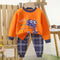Kids Boys Casual Warm Cotton Pajamas Cute Cartoon Bear Long Sleeve T-Shirt Tops + Pants New Baby Autumn Sleepwear Clothing Sets