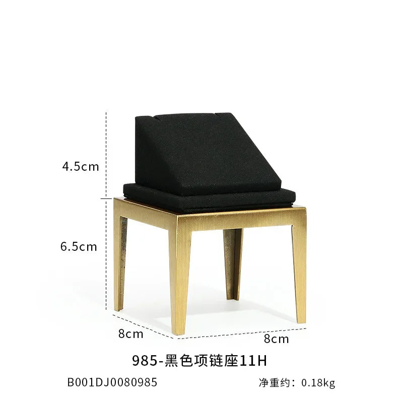New jewelry display stand Jewelry props black metal window set necklace ring jewelry storage display rack