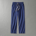 Plus Size 8XL 9XL Pants Men's Solid Cotton Linen Loose Casual Trouser Fashion Drawstring Straight Joggers Vintage Sweatpants Men