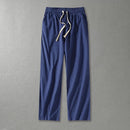 Plus Size 8XL 9XL Pants Men's Solid Cotton Linen Loose Casual Trouser Fashion Drawstring Straight Joggers Vintage Sweatpants Men