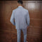 Light Gray Men's Suit Two Piece, Double Button V-Neck Jacket and Trousers, Fashionable Men's Sets, S, M, L, XL, XXL
