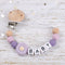 Baby Personalized Name Pacifier Chain Silicone Daisy Dummy Holder Chain For Handmade Wooden Baby Nipple Clips Nursing Chew Toys