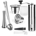 Reusable Coffee Capsule For Nespresso Stainless Steel Espresso Cups Refillable Coffee Pods Capsule With Tamper Dosing Ring