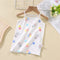 Sling+Shorts Suit Summer Girl's All Cotton Pajamas Infantil Cartoon Printed Sleeveless Home Clothes Fashion Cute Vest Two Piece