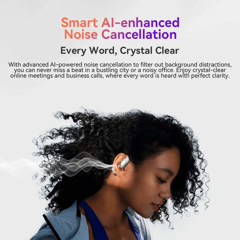 Blackview Airbuds 200 Headset Open-Ear Wireless Headphones Touch Control Sports Air Conduction Bass ENC Earphones 500mAh IP68