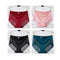 4pcs Sexy Lace Panties Women's Underpants Large Size Mid-Rise Waist Briefs Breathable Lift buttocks Female Underwear