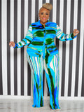 Perl Plus Size Two Piece Outfits Tie Dye Women Fall Clothing Fashion Top and Pants Leggings Matching Set Autumn Tracksuit Xl-5xl
