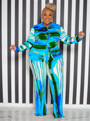 Perl Plus Size Two Piece Outfits Tie Dye Women Fall Clothing Fashion Top and Pants Leggings Matching Set Autumn Tracksuit Xl-5xl