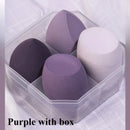 4Pcs Makeup Sponge Powder Puff Dry and Wet Combined Beauty Foundation Tools Cosmetic Ball Powder Puff Bevel Cut Make Up Sponge