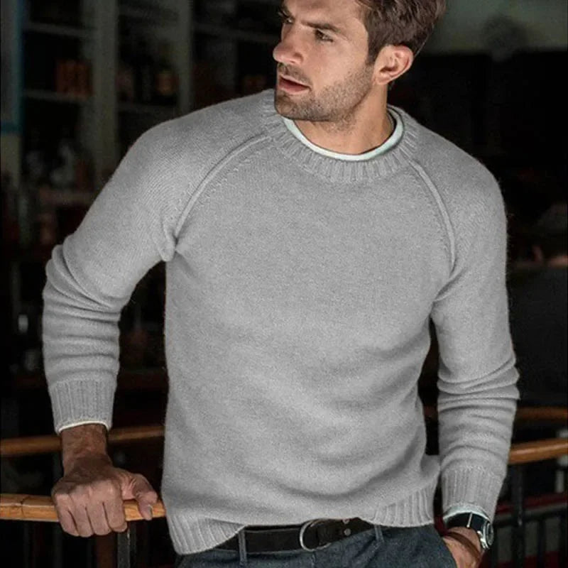 Autumn Winter Solid Sweater Men New Casual Slim Fit Mens Knitted Sweaters Comfort O-Neck Knitwear Pullover Men S-3XL Pull Homme