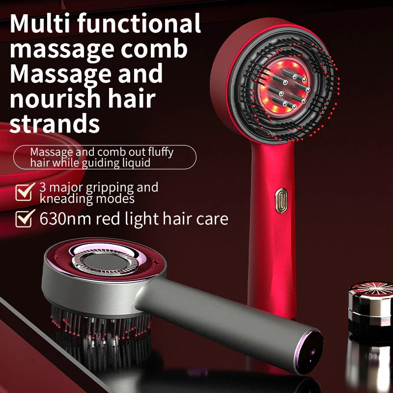Electric Scalp Massage Comb Hair Growth, Red Light Therapy Brush Head Massager