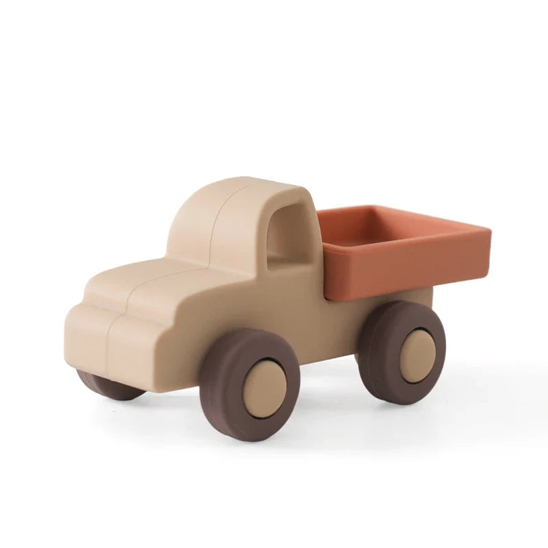 1Pcs Food Grade Baby Silicone Teether Toy Cartoon Car Nursing Teething Ring BPA Free Newborn Health Molar Chewing Accessorie Toy