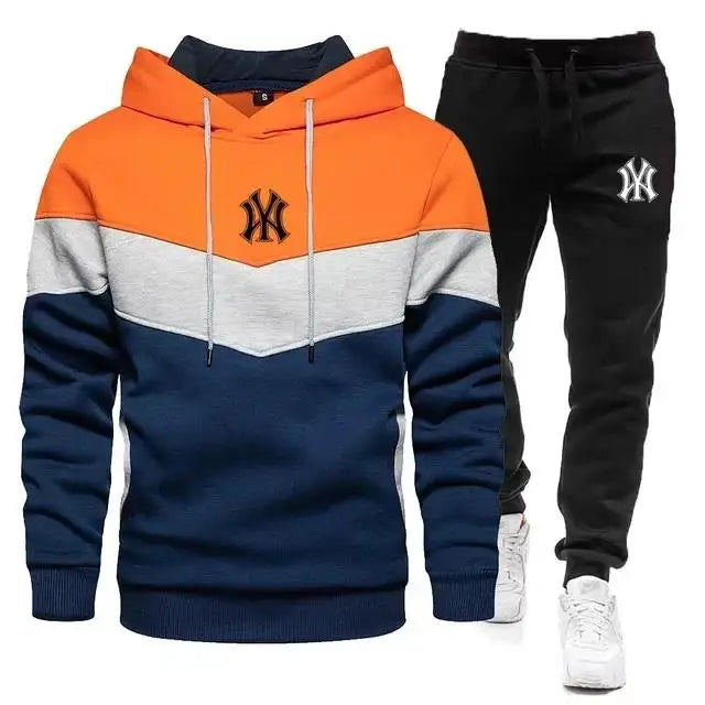 2025 Men's Sets Spring Autumn Zipper Hoodie and Pants 2 Pieces Casual Tracksuit Male Brand Running Jogging Sportswear Suit