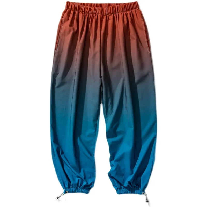 New Japanese Style Mens Jogger Pants Casual Reflective Trousers Men 2023 Streetwear Loose Fashion Sweatpants Male Large Size 5XL