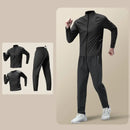 Mens Sweatsuits Set Running Suit with Phone Pocket Autumn Winter Quick-Drying Professional Run Fitness Training Clothing for Men
