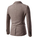Autumn and Winter New Men's Fashion Casual Men's Suit Plaid Small Blazer Jacket
