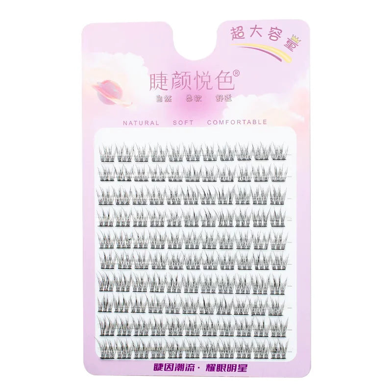 Clusters Eyelash 10 Rows Fish Tail Fluffy Natural C Curl Beauty Makeup Extension Tools Daily Wispy Single Cluster False lashes