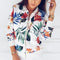 Women's Coat  Flower Leaves Print Sports Women Long Sleeve Baseball Jacket Zip Coat Baseball Uniform Autumn Women Coats
