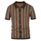 High End Jacquard Striped Polo Shirts For Men Short Sleeve Elastic Summer Quality Viscose Knitted Smart Casual Camisas De Hombre
