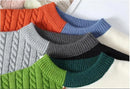 New Autumn Winter Men O-Neck Pullovers Knitted Sweaters Splicing Casual Sweaters High Quality Male Loose Pullovers Clothing 4XL