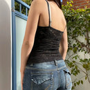 y2k Fairycore Tops 2000s Women Aestheic Clothes V Neck Spaghetti Strap Sleeveless Vest Coquette Clothing Streetwear