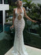 Women Elegant Off Shoulder Lace Up Ruffle Edge Dress Chic Hollow Out Puff Long Sleeves Maxi Slim Dresses Spring Lady Street Robe