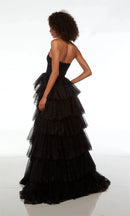 Jessica Black Lace Embroidery Prom Dresses Glitter Tulle Layering Prom Dress Formal Party Dressese Vestidos De Fiesta Customized