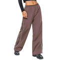 Y2K Baggy Cargo For Women Drawstring Elastic Low Waist Parachute Sweatpants Loose Hippie Pants Trousers