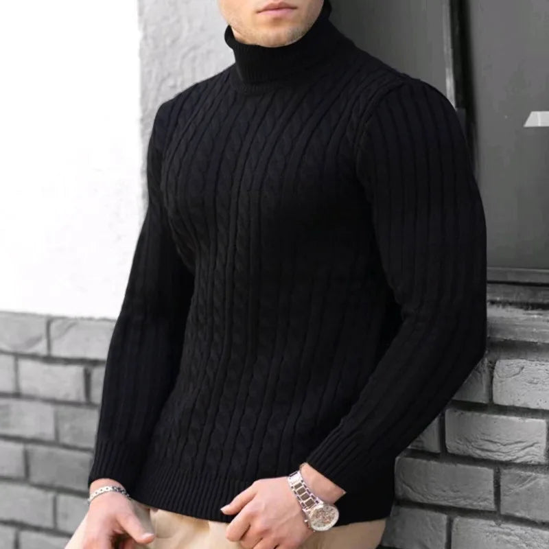 Winter Men's Turtleneck Sweater 2022 New Knitwear Large Size Clothes Casual Pullovers Personality Fashion Cold Shirts