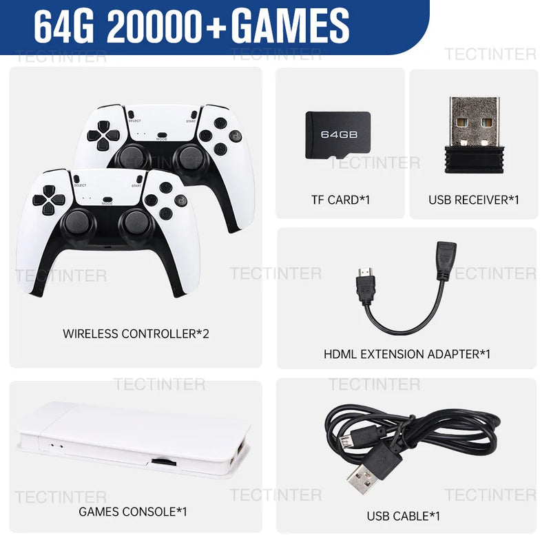 M15 4K TV Game Stick Video Game Console Built-in 30000 Games Retro Handheld Game Player M8 Pro For GBA/MAME/SFC/Arcade Game