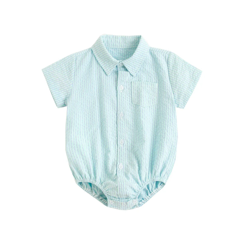 Sanlutoz Cotton Baby Boys Bodysuits Fashion Newborn Clothes for Baby Boy Short Sleeve Summer Baby Clothing Plaid