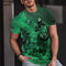 Vintage Men's T-Shirt 3D Biker Print Short-Sleeved T-Shirt Breathable Round Neck Tops Summer Men's Large Street Casual Clothing