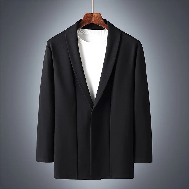 Men Jacket Suit Coat Plus Size 6XL 7XL 8XL Oversize 2023 Black Street Trench  Loose Male Business Simple Cotton Windbreaker Coat