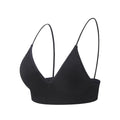 Nylon Fitness Yoga Top Deep V Sexy Triangle Cup Bralette Boneless Sports Bra Red Seamless Push Up Bra Women's Tube Top Crop Top
