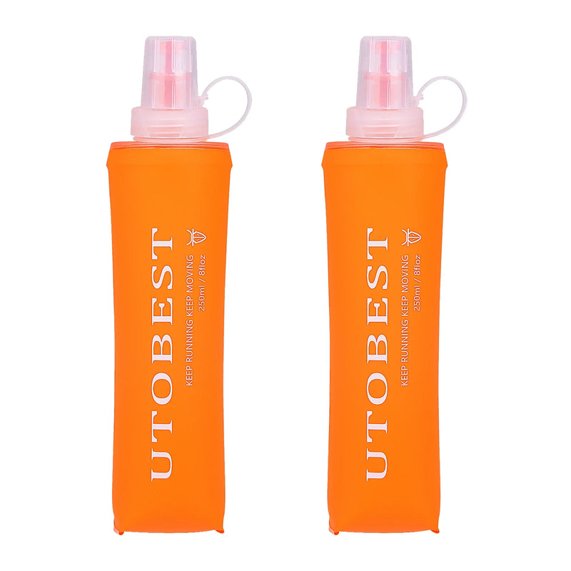 UTOBEST UTR203 250ml 500ml Soft Flask Folding Collapsible TPU Water Bottle for Running Hydration Pack Vest