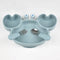 3Pcs/Set Baby Safe Silicone Dining Plate Food Feeding With Spoon Fork Cartoon Children Dishes Prevent Tipping Over And BPA Free