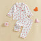 MISOWMNJOY Soft Cotton Kids Girls Boys Pajama Sets Valentine's Day Children Sleepwear Heart Long Sleeves Shirt Pants Loungewear