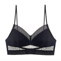 Backless Strapless Bra Push Up Plus Size Women Bralette Wire Free Sexy Lace Thin Dots Mesh Lingerie Worldcup Low Back Underwear