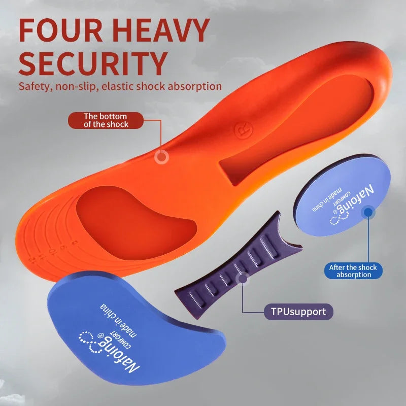 New Sports Elasticity Insoles For Shoes Sole Technology Shock Absorption Breathable Running Insoles For Feet Orthopedic Insoles