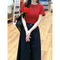 Vintage High-Waisted Wide-Leg Jeans Skirt American Style For Women Summer New Loose-Fit Slimming Versatile Straight-Leg Trousers