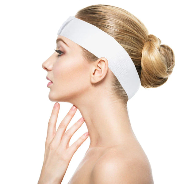50pcs Disposable SPA Facial Headbands Multifunction Women Headband Stretch Non-Woven Soft Skin Care Hair Beauty Salon Headbands