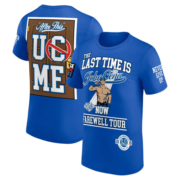 Men's Blue John Cena Farewell Tour 2025 Los Angeles T-Shirt Summer Short Sleeve Men Tee Shirts 2025 New Children Clothes Tops