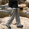 New Side Zipper Baggy Sweatpants For Men Autumn High Street Outdoor Straight Trousers Techwear Casual Drawstring Hiking Pants