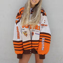 Oversized Printed Jacket Female Gothic Racing Suit hip-hop Street Style Jacket Y2K Oversized Baseball Uniform Jacket Bomber Top